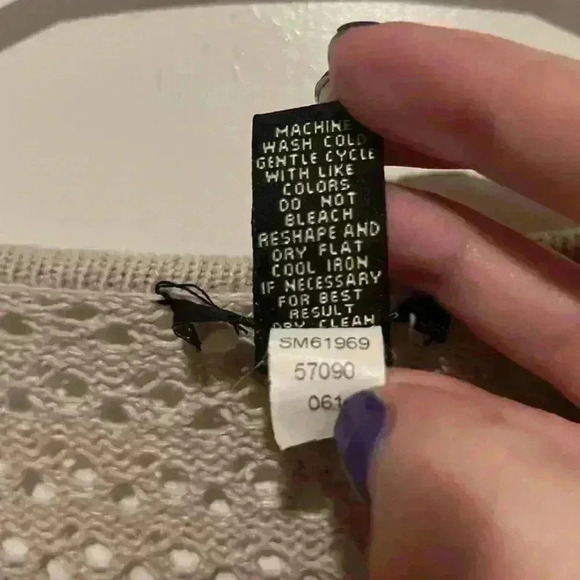 Vintage Cupio Ruffle Y2K Neutral light soft Sweater size L Boutique Style - Picture 6 of 8